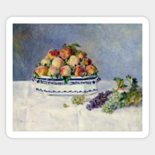 Still Life with Peaches and Grapes by Auguste Renoir Sticker